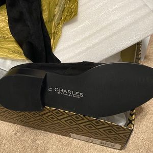 New unused Charles by Charles David over the knee boots in black